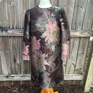 Antonio Marras long sleeve floral shift dress, size 42 (6 US)